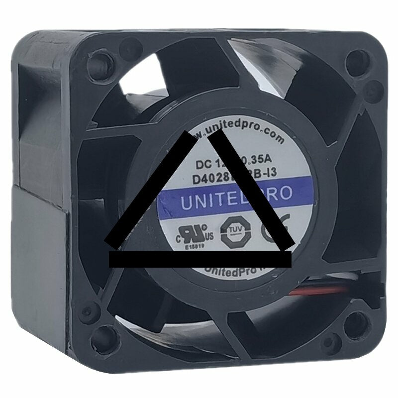 UNITEDPRO D4028E12B-I3 DC 12V 0.35A 2 Wires / 3 Wires Axial Cooling Fan