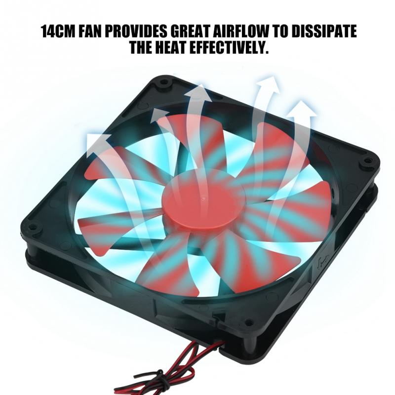 Universal 14cm 12V 2300RPM Ultra-quiet Case Cooler PC Cooling Fan for Desktop Computer