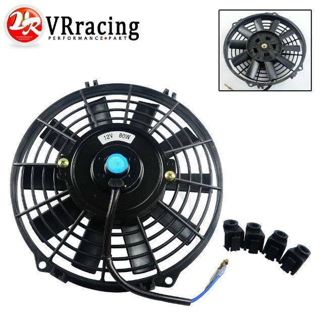 VR RACING &amp;#8211; 9 Inch Universal 12V 80W Slim Reversible Electric Radiator AUTO FAN Push Pull With mounting kit Type I 9&amp;#8243; VR-FANI9