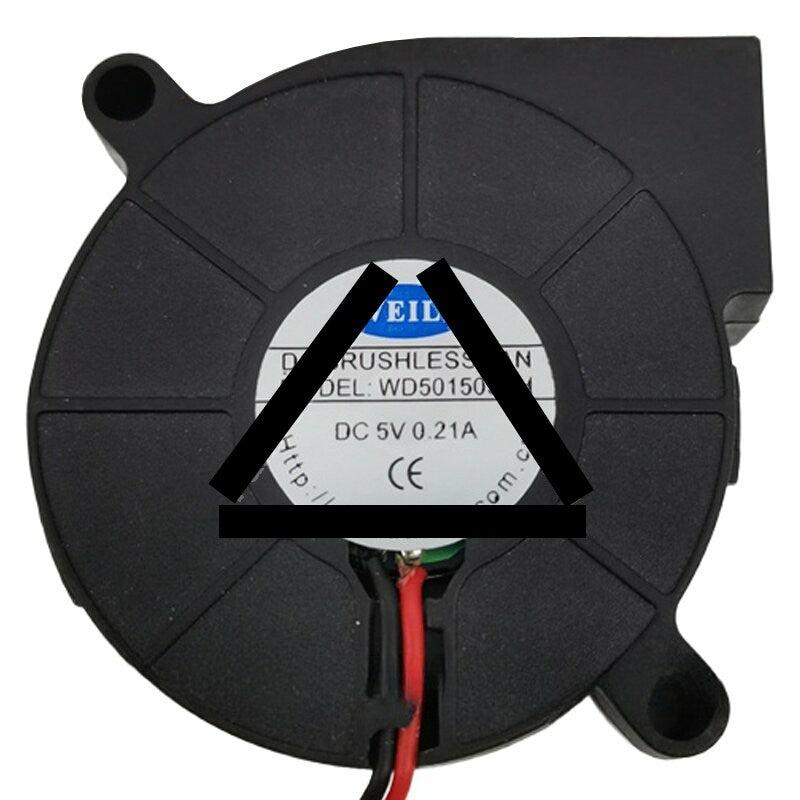 WEILI WD501505SH 5V 0.21A 2 Wires DC Brushless Blower Cooling Fan