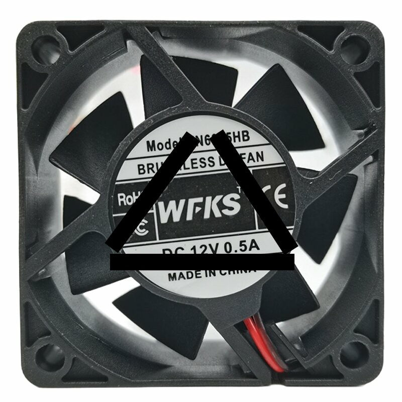 WFKS FN6025HB DC 12V 0.5A 2 Wires Axial Cooling Fan
