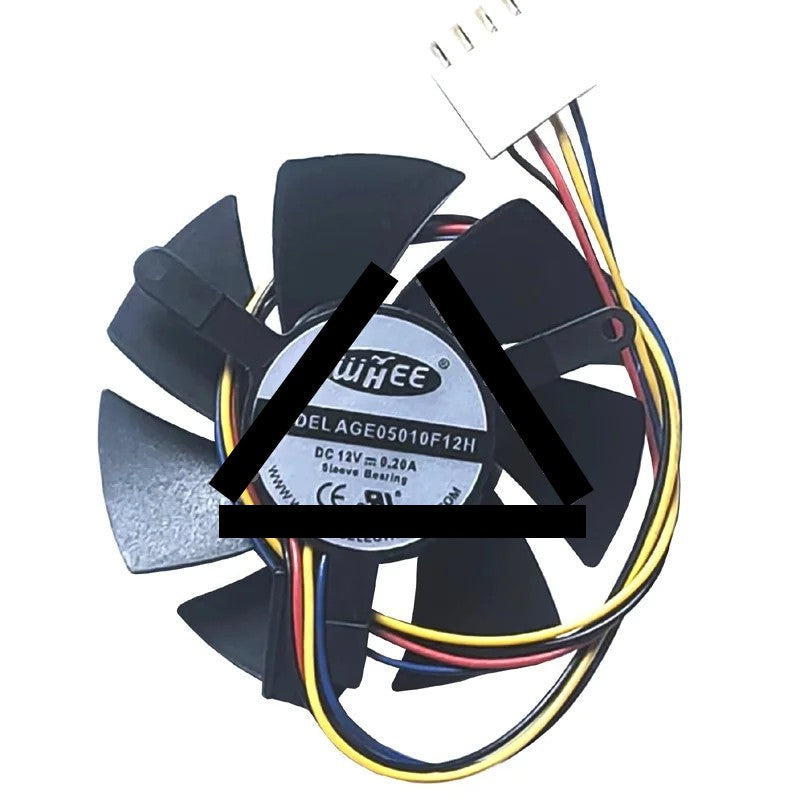 WHEE AGE05010F12H 12V 0.20A 4 Wires Sleeve Bearing Cooling Fan