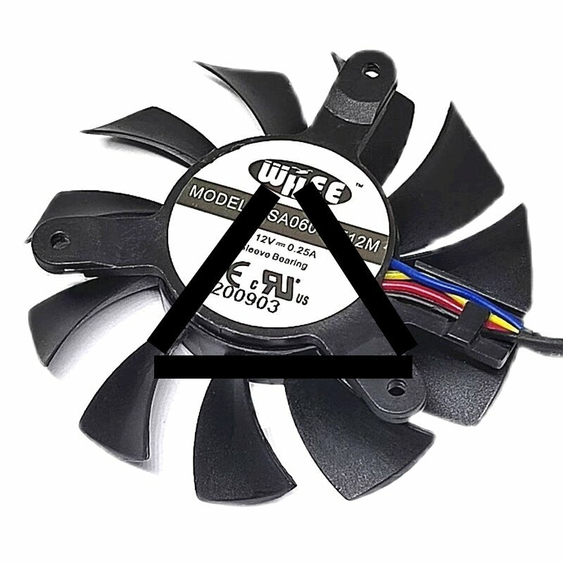 WHEE WSA06010F12M DC 12V 0.25A Sleeve Bearing Axial Cooling Fan