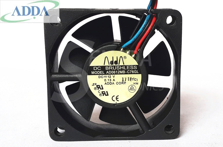 Wholesale ADDA AD0612MB-C76GL 6020 DC 12V 0.13A 3-Pin 3-wire server inverter axial cooling fans