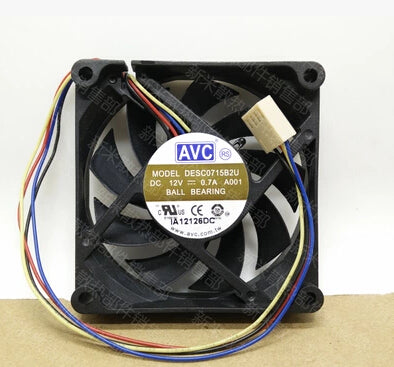 Wholesale: AVC 12V 70*70* DESC0715B2U 0.7A 4 wire temperature controlled ball large air CPU fan