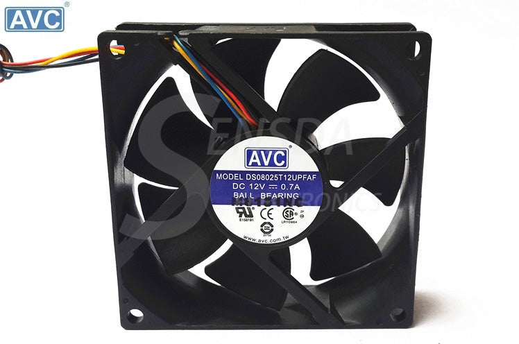 Wholesale AVC DS08025T12UPFAF 8025 80mm 8cm DC 12V 0.7A PWM fan speed control of wind capacity cooling fans