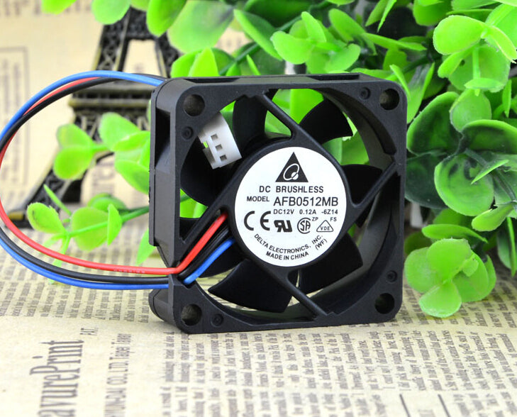Wholesale: DELTA DC12V 0.12A 50*50*15 5CM AFB0512MB 3 wire ball cooling fan