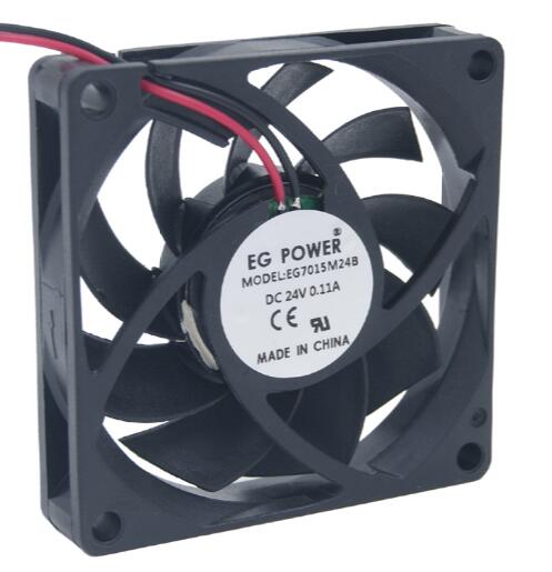 Wholesale: EG POWER 7CM 24V EG7015M24B 7015 2 line DC fan double ball industrial fan