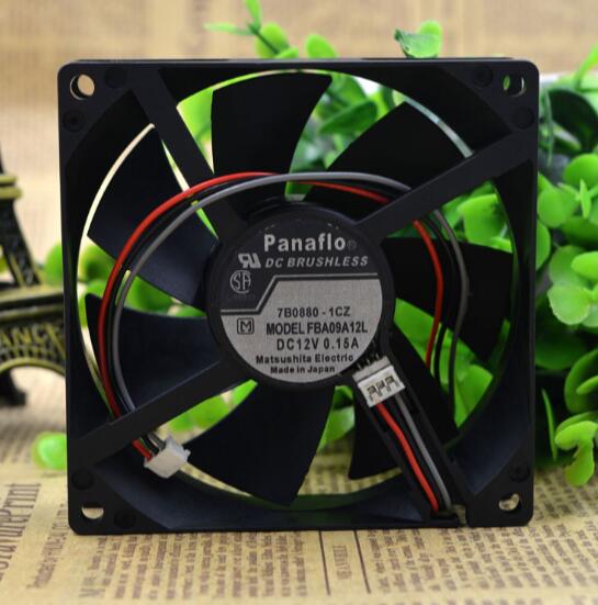 Wholesale: FBA09A12L 9025 0.15A 12V three wire speed fan chassis fan
