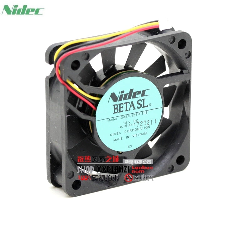 Wholesale New NIDEC D06R-12TH 35B 6015 60mm 6cm DC 12V 0.16A durable ball bearing computer pc cpu fan
