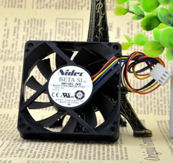Wholesale: Nidec 70*70*15 7CM U70R12MS1BB-57T02 12V 0.11A 4 wire AC fan