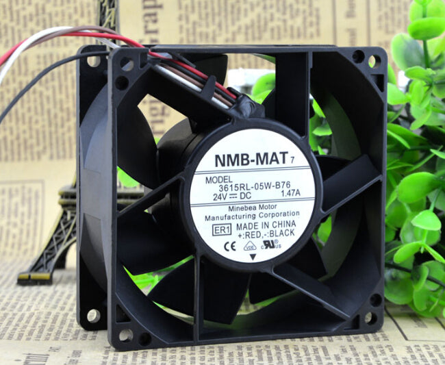 Wholesale: NMB 3615RL-05W-B76 90*90*38 24V 1.47A 9CM converter fan