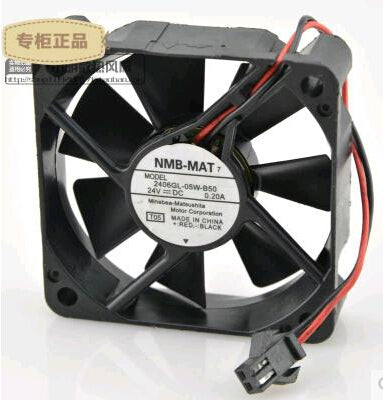 Wholesale: original 2406GL-05W-B50 24V 0.A NMB60*60*15 2 wire cooling fan chassis power radiator