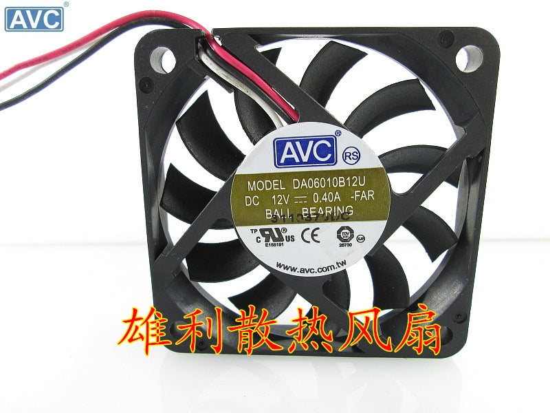 Wholesale Original AVC DA06010B12U DC 12V 0.40A 6CM 6010 3 wire dual ball bearing cooling fan