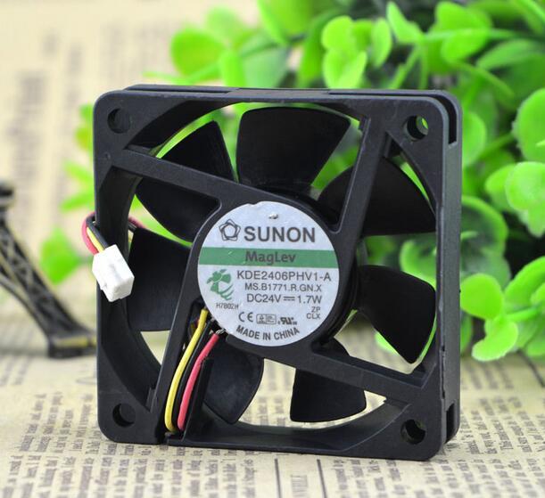 Wholesale original SUNON KDE2406PHV1-A DC 24V 1.7W 6015 60*60*15mm 3-line mute Cooling fan