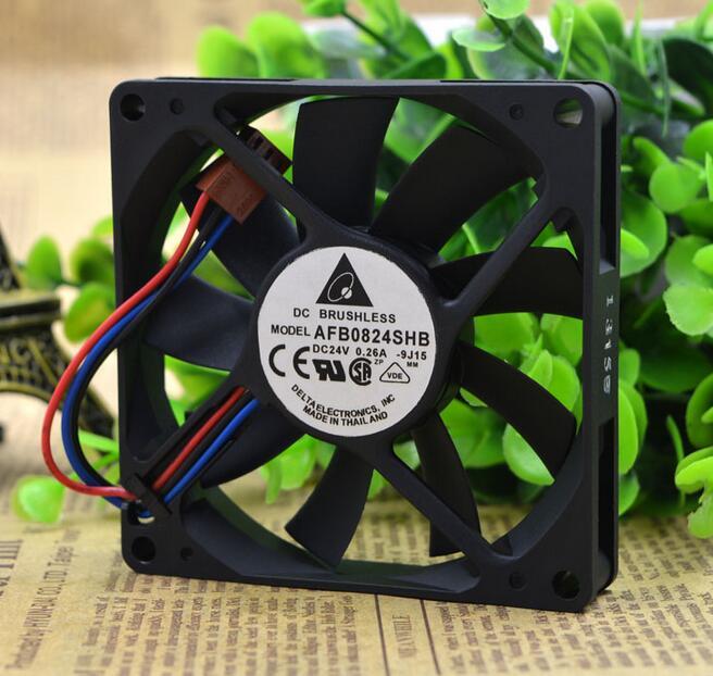 Wholesale Positive Product Delta AFB0824SHB 8015 80x80x15mm 8cm DC 24V 0.26A 8CM 3-wire Double Ball Bearing Cooling Fan