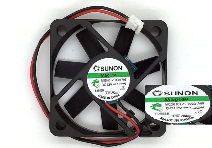 Wholesale: SUNON ME50101V1-0000-A99 12V 1.32W 50*50*10 5CM 2 lines Maglev fan