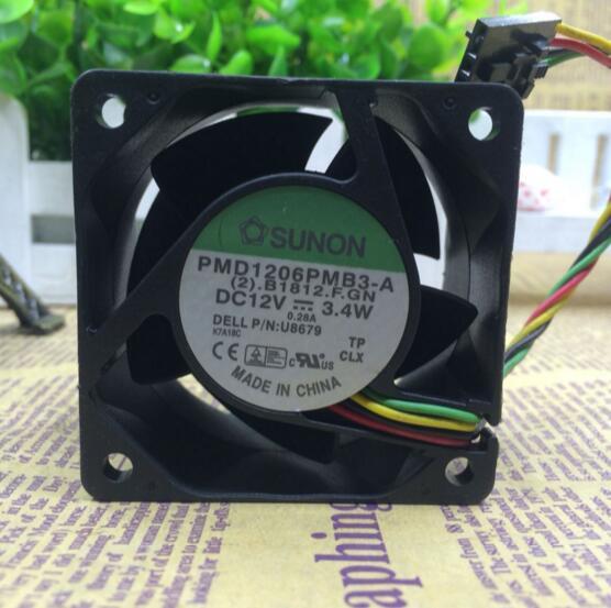Wholesale: SUNON PMD16PMB3-A DC 12V 3.4W 60*60*38MM 6cm 4-wire PWM Cooling Fan