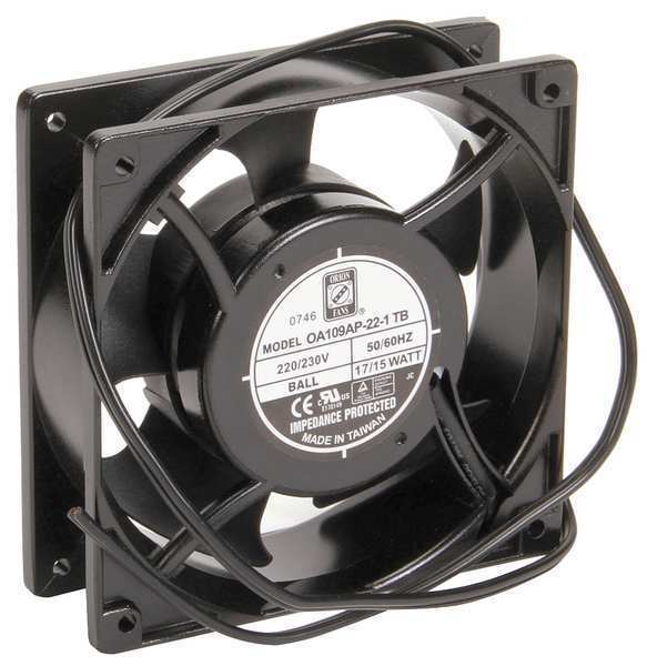 Wiegmann 4-5/7&amp;#8243; Square Axial Fan, 230VAC, WA4AXFN2
