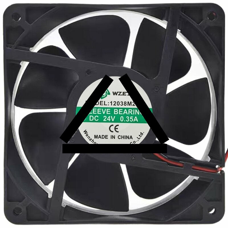 WZEZ 12038M24S 24V 0.35A 2 Wires Sleeve Bearing Cooling Fan