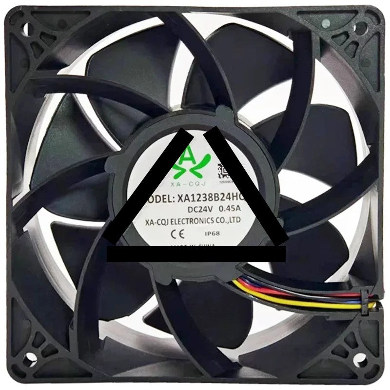 XA-CQJ XA1238B24HQ 24V 0.45A 4 Wires Ball Bearing Cooling Fan