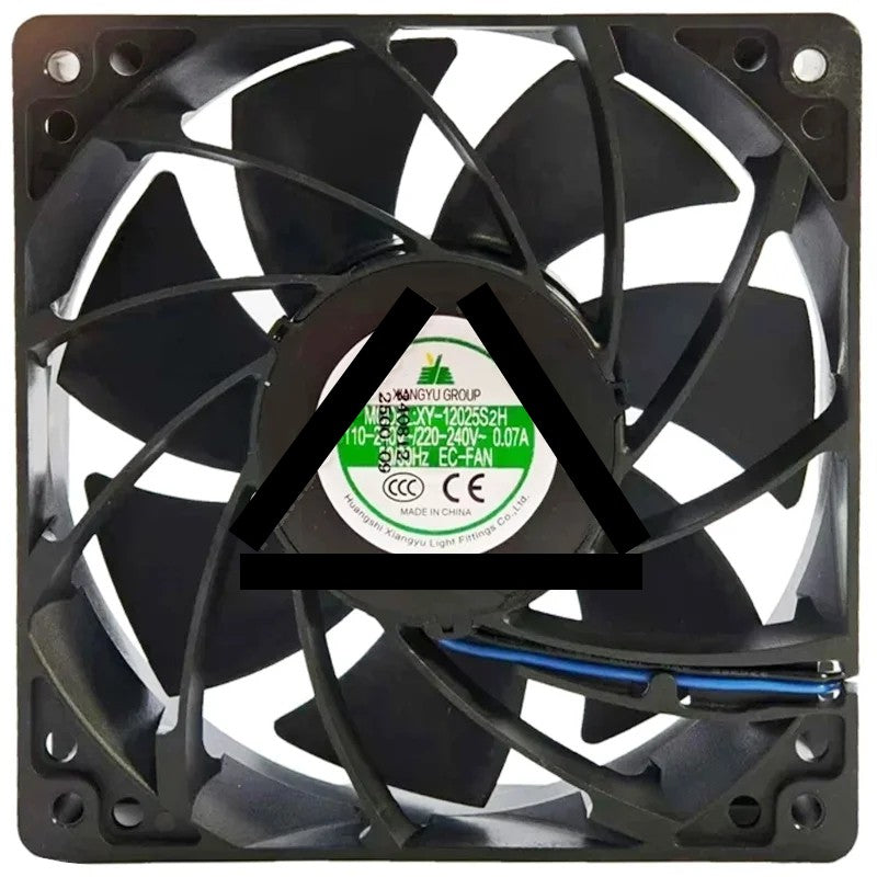 XANGYU XY-12025S2H 100-240V 0.07A 2 Wires Axial Cooling Fan