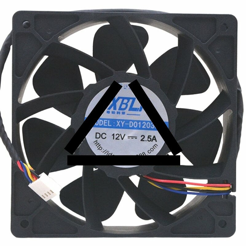 XBLY XY-D012038C DC 12V 2.5A 2 Wires / 3 Wires / 4 Wires Axial Cooling Fan