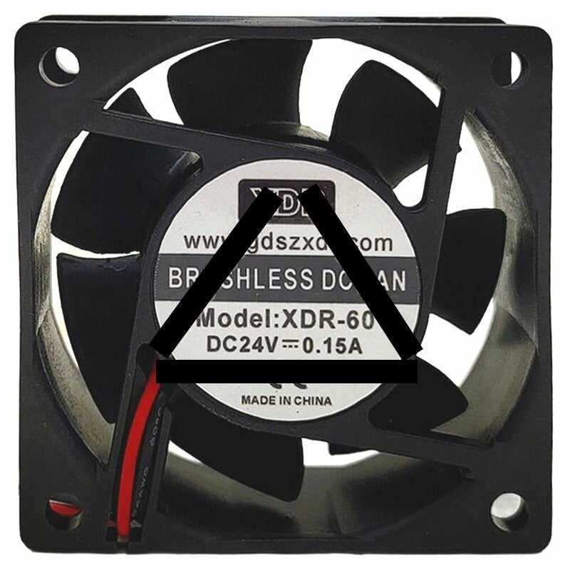 XDR XDR-60 DC 24V 0.15A 2 Wires Brushless Axial Cooling Fan