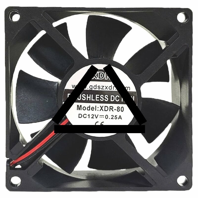 XDR XDR-80 DC 12V 0.25A 2 Wires Brushless Axial Cooling Fan