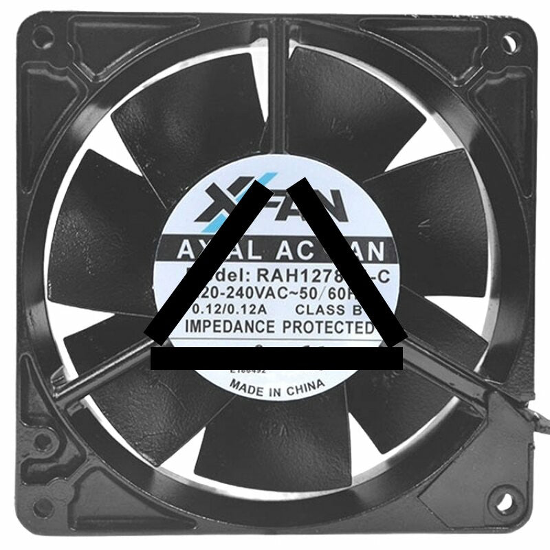 XFAN RAH1278S1-C AC 220-240V 0.12/0.12A Impedance Protected Cooling Fan