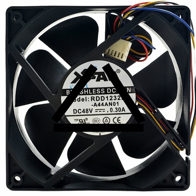 XFAN RDD1232B4 48V 0.30A 4 Wires DC Brushless PWM Axial Cooling Fan