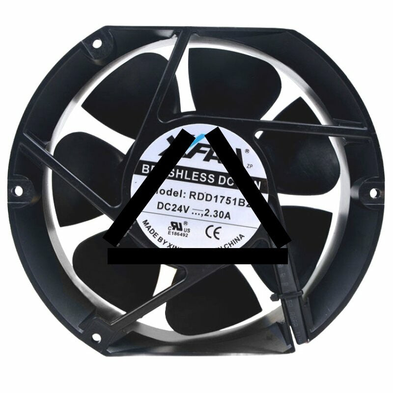 XFAN RDD1751B2-5 DC 24V 2.30A 2 Wires DC Brushless Axial Cooling Fan