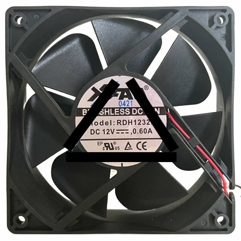 XFAN RDH1232B 12V 0.60A 2 Wires DC Brushless Axial Cooling Fan
