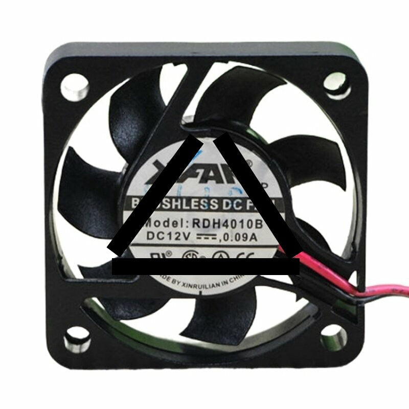 XFAN RDH4010B DC 12V 0.09A 2 Wires Axial Cooling Fan