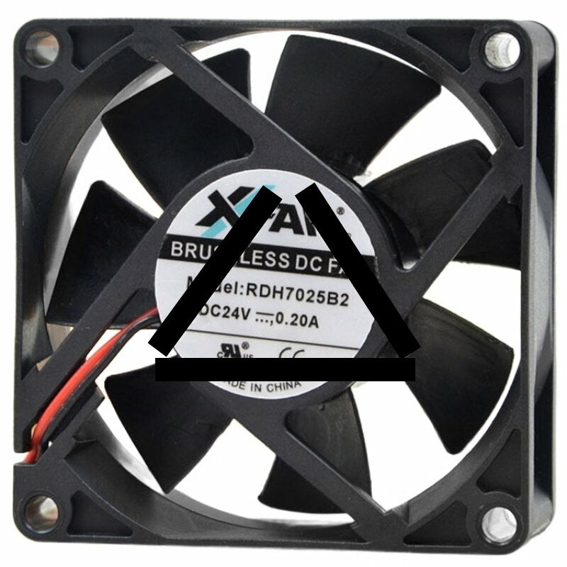 XFAN RDH7025B2 24V 0.20A 2 Wires DC Brushless Axial Cooling Fan