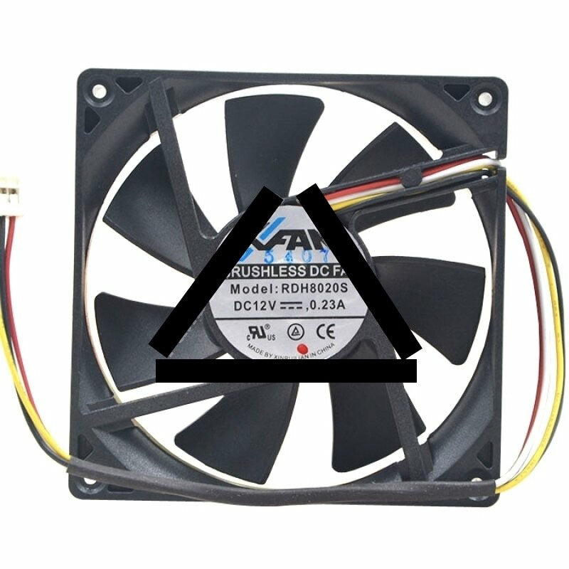XFAN RDH8020S DC 12V 0.23A 2 Wires / 3 Wires / 4 Wires Axial Cooling Fan