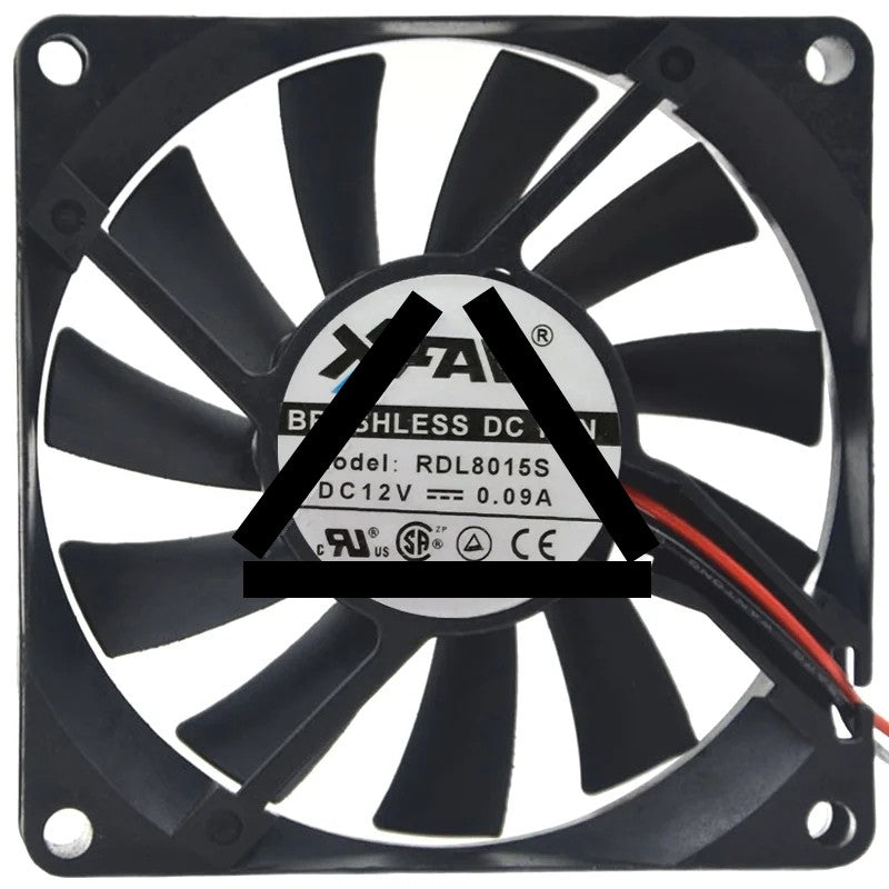 XFAN RDL8015S 12V 0.09A DC Brushless 2 / 3 Wires Axial Cooling Fan