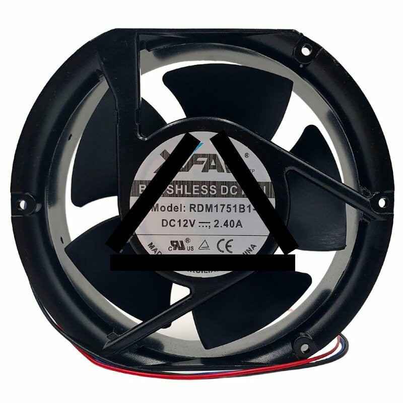 XFAN RDM1751B1-5 DC 12V 2.40A 2 Wires DC Brushless Axial Cooling Fan