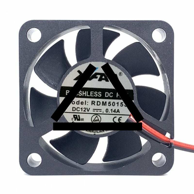 XFAN RDM5015S DC 12V 0.14A 2 Wires Axial Cooling Fan