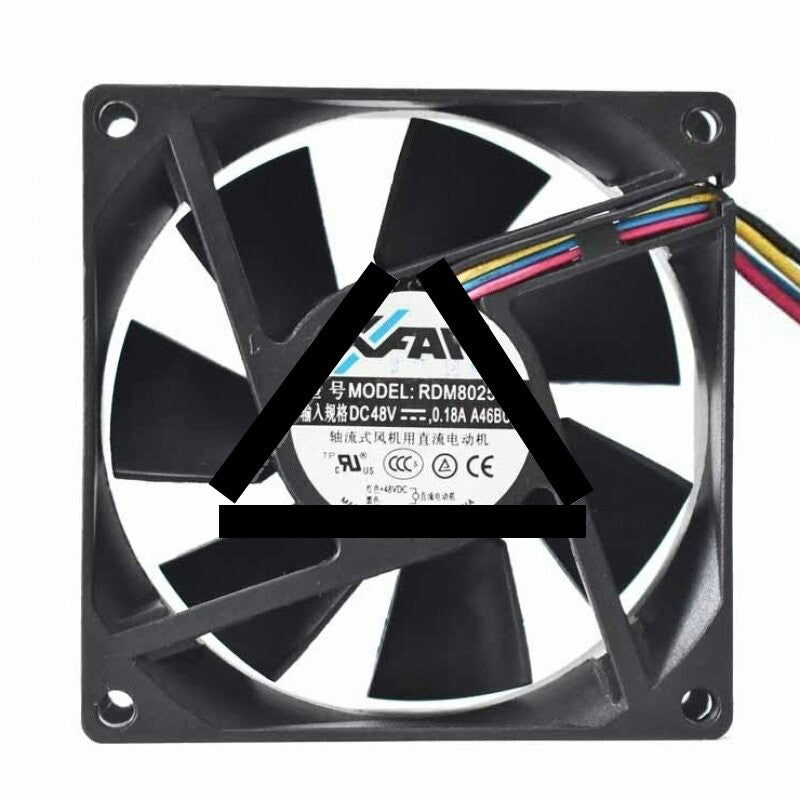 XFAN RDM8025B4 DC 48V 0.18A 2 Wires / 3 Wires / 4 Wires Axial Cooling Fan