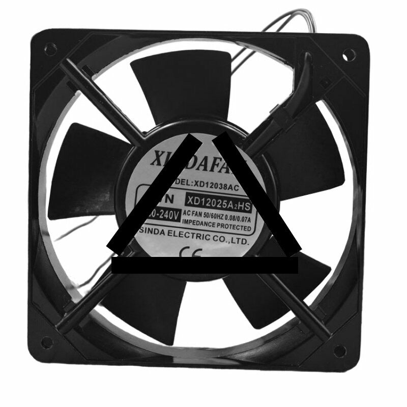 XINDAFAN XD12025A2HS AC 220-240V 0.08/0.07A 2 Wires Axial Cooling Fan