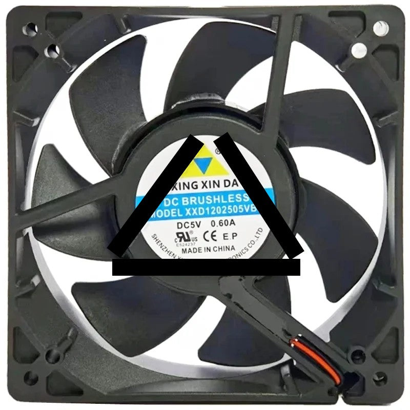 XING XIN DA XXD1202505VBH DC 5V 0.60A 2 Wires Cooling Fan
