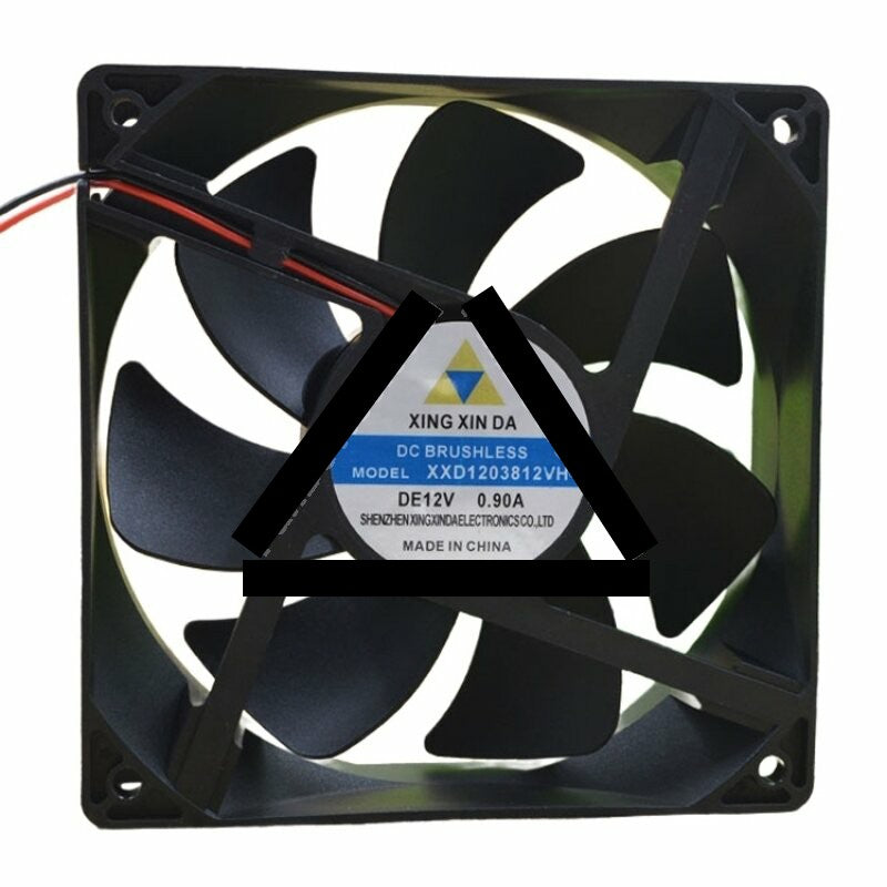 XING XIN DA XXD1203812VH DC 12V 0.90A 2 Wires Axial Cooling Fan