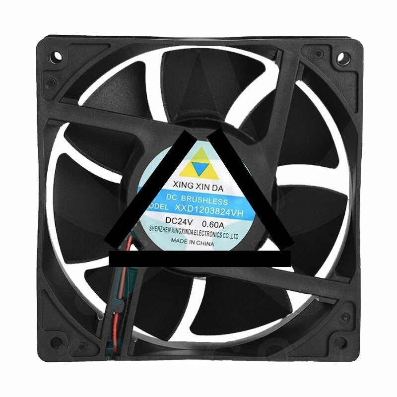 XING XIN DA XXD1203824VH DC 24V 0.60A 2 Wires Axial Cooling Fan