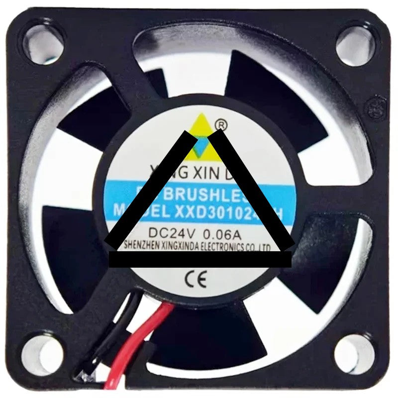 XING XIN DA XXD301024VH 24V 0.06A DC Brushless 2 Wires Cooling Fan