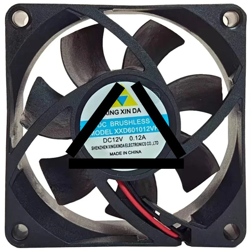 XING XIN DA XXD601012VH 12V 0.12A DC Brushless 2 Wires Cooling Fan