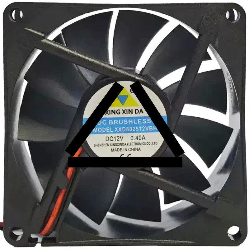 XING XIN DA XXD802512VBH 12V 0.40A DC Brushless 2 Wires Cooling Fan