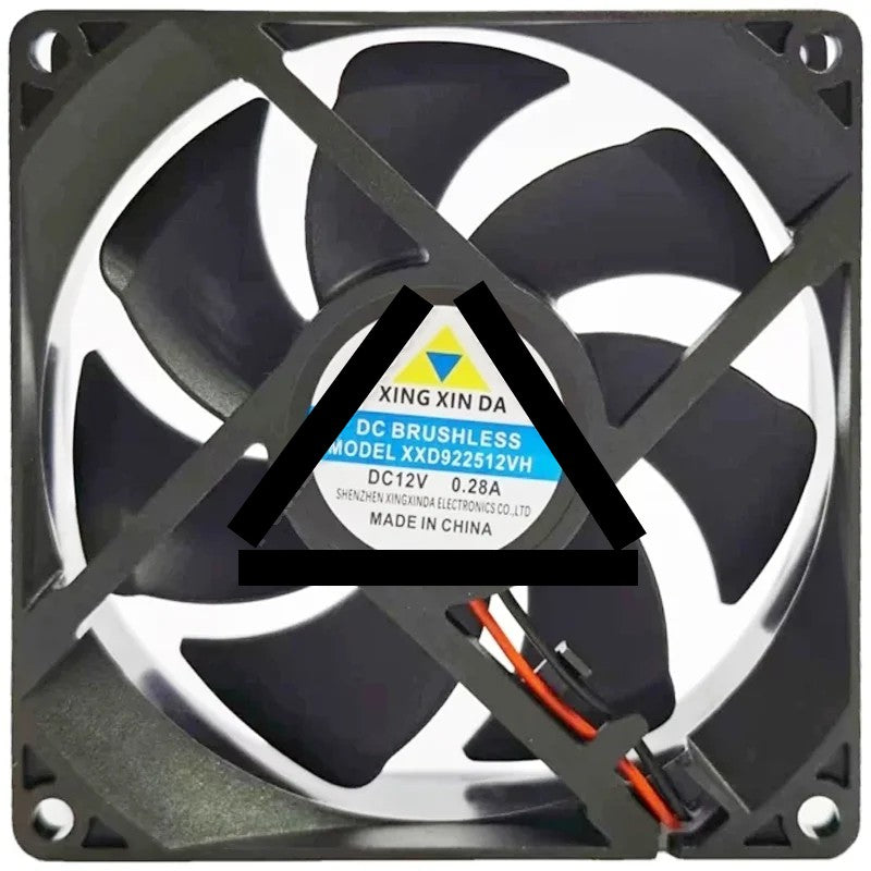 XING XIN DA XXD922512VH 12V 0.28A DC Brushless 2 Wires Cooling Fan