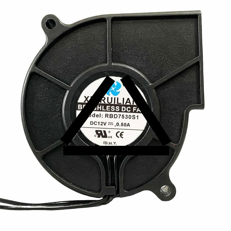 XINRUILIAN RBD7530S1 DC 12V 0.50A 7530 Blower Brushless Cooling Fan