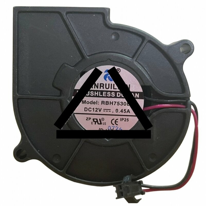 XINRUILIAN RBH7530B1 12V 0.45A 2 Wires DC Brushless Blower Cooling Fan